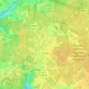 Carte topographique Wiemesmeer, altitude, relief