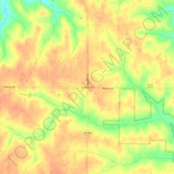 Carte topographique Lebanon, altitude, relief