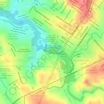 Carte topographique Mirante da Floresta, altitude, relief