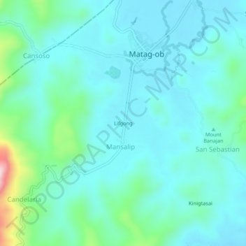 Carte topographique Lifgong, altitude, relief