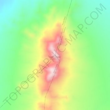 Carte topographique Cerro Guacate, altitude, relief