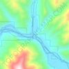 Carte topographique North Fork, altitude, relief