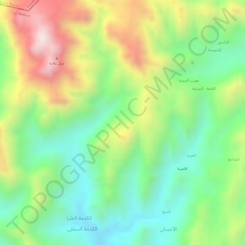 Carte topographique `Ozlat Al `Aqibah, altitude, relief