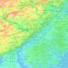 Carte topographique Philadelphia, altitude, relief