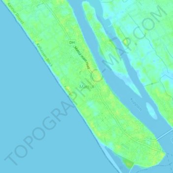 Carte topographique Mattul, altitude, relief