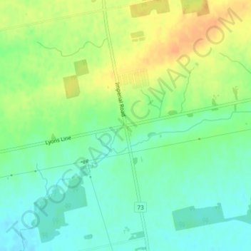 Carte topographique Lyons, altitude, relief