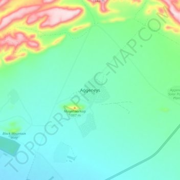 Carte topographique Aggeneys, altitude, relief