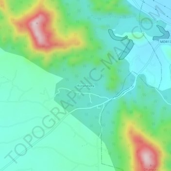 Carte topographique Rohinibera, altitude, relief