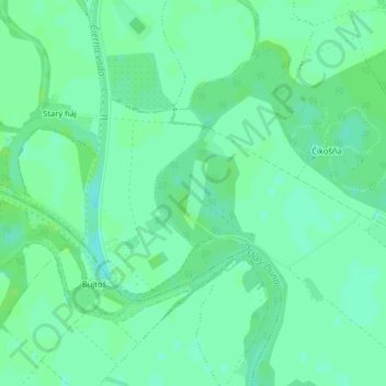 Carte topographique Burian, altitude, relief