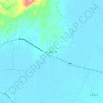 Carte topographique Maparat, altitude, relief