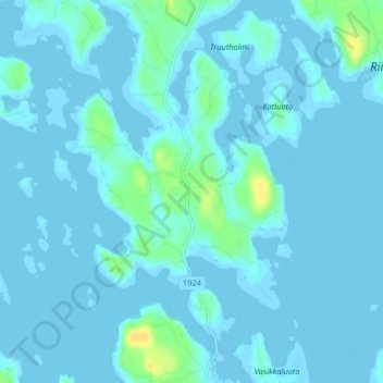 Carte topographique Kevo, altitude, relief