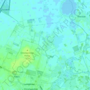 Carte topographique Holte, altitude, relief