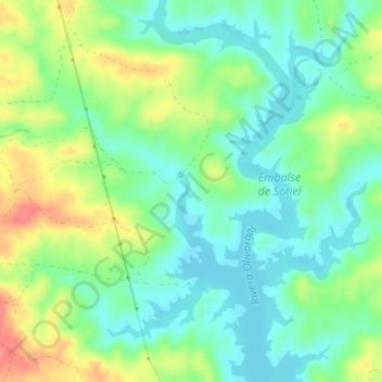Carte topographique Cabezo del Moraco, altitude, relief
