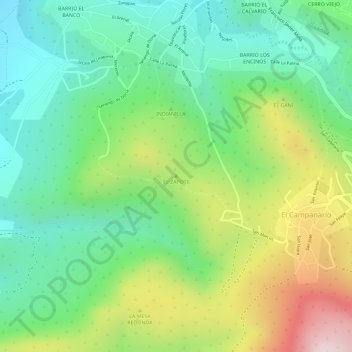 Carte topographique EL ZAPOTE, altitude, relief