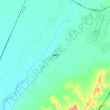 Carte topographique Yemin, altitude, relief