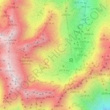 Carte topographique Circo de Gredos, altitude, relief