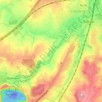 Carte topographique Ripain, altitude, relief