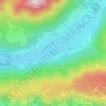 Carte topographique Durna In Selve, altitude, relief