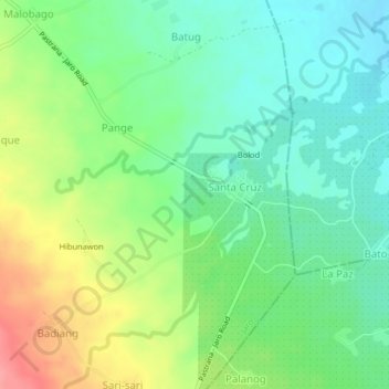 Carte topographique Iphag, altitude, relief