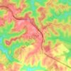 Carte topographique Pine Ridge, altitude, relief