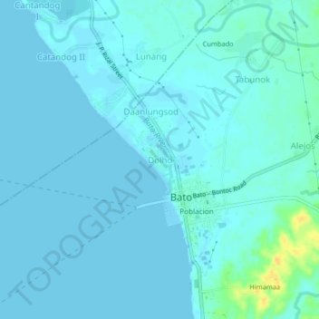 Carte topographique Dolho, altitude, relief