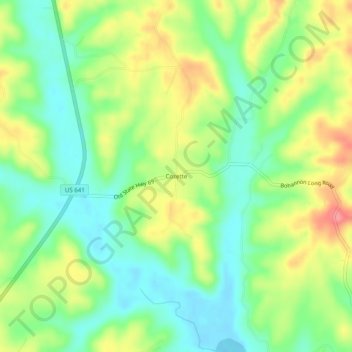 Carte topographique Cozette, altitude, relief