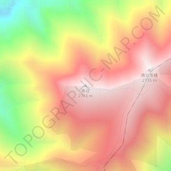Carte topographique 南台, altitude, relief