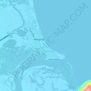 Carte topographique Victory, altitude, relief