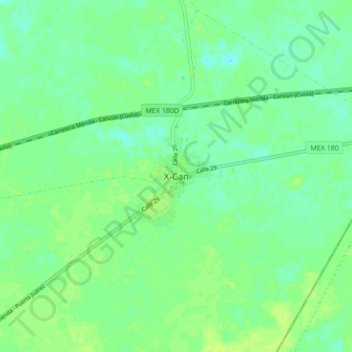Carte topographique X-Can, altitude, relief