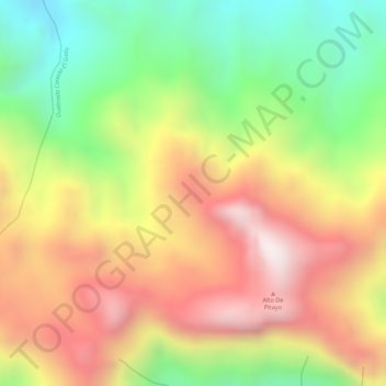 Carte topographique Pitayo, altitude, relief