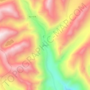 Carte topographique Quio, altitude, relief