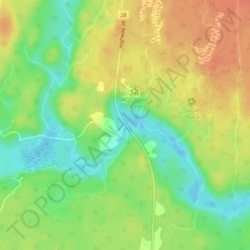 Carte topographique Haultain, altitude, relief