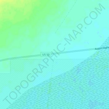 Carte topographique Frenchman, altitude, relief