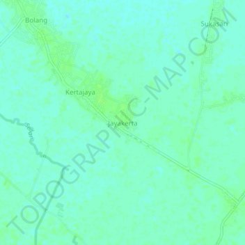 Carte topographique Jayakerta, altitude, relief