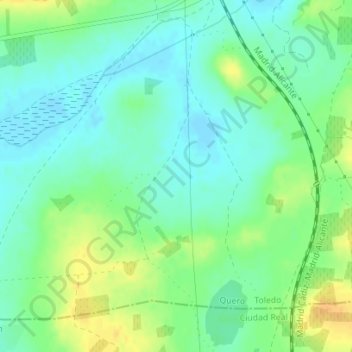 Carte topographique Hoya de Quero, altitude, relief