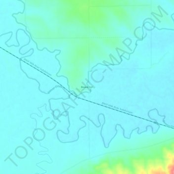 Carte topographique Beaverton, altitude, relief