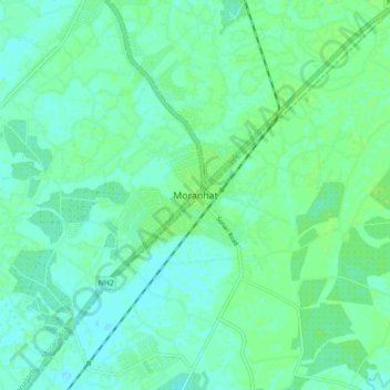 Carte topographique Moranhat, altitude, relief