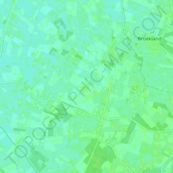 Carte topographique Middel, altitude, relief