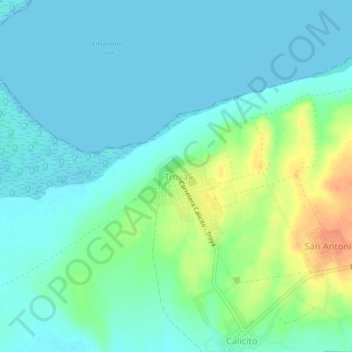 Carte topographique Troya, altitude, relief