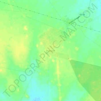 Carte topographique Duggan, altitude, relief