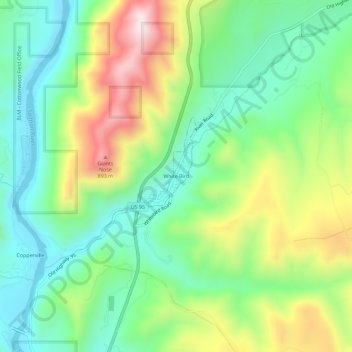 Carte topographique White Bird, altitude, relief