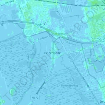 Carte topographique Peizermade, altitude, relief