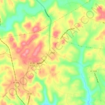 Carte topographique Trapp, altitude, relief