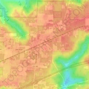 Carte topographique Holt, altitude, relief