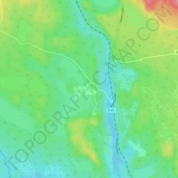 Carte topographique Kittajaur, altitude, relief