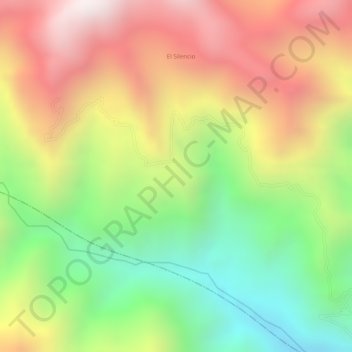 Carte topographique El Guamo, altitude, relief