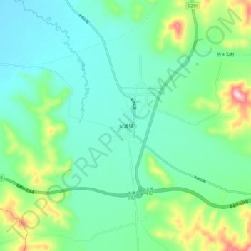 Carte topographique Datan, altitude, relief