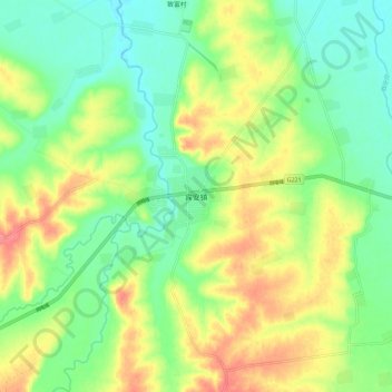 Carte topographique Binan, altitude, relief