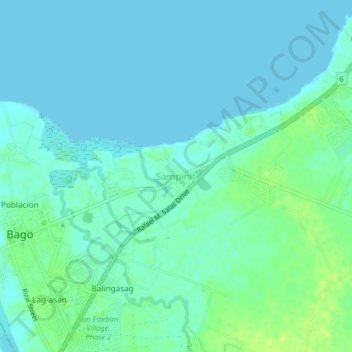 Carte topographique Sampinit, altitude, relief