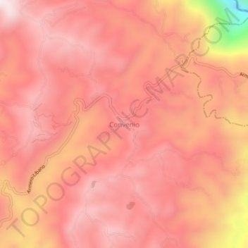 Carte topographique Convenio, altitude, relief